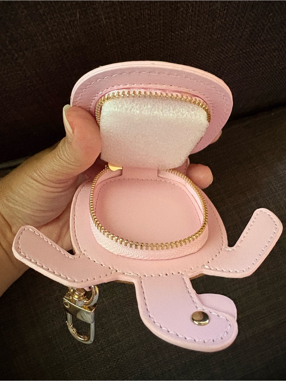 Pink Turtle Coin Pouch Keychain - Picture 3 of 3